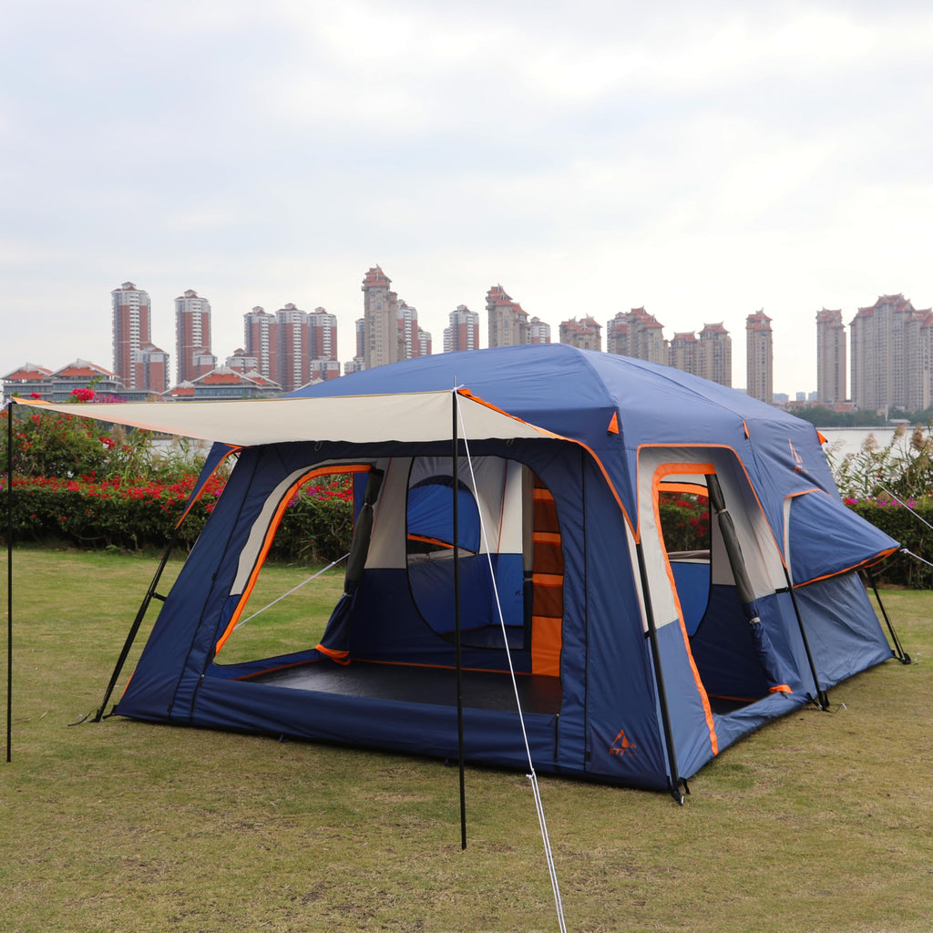 Extra Large 10-12 Person 2 Room Waterproof Double Layer Cabin Tent M163