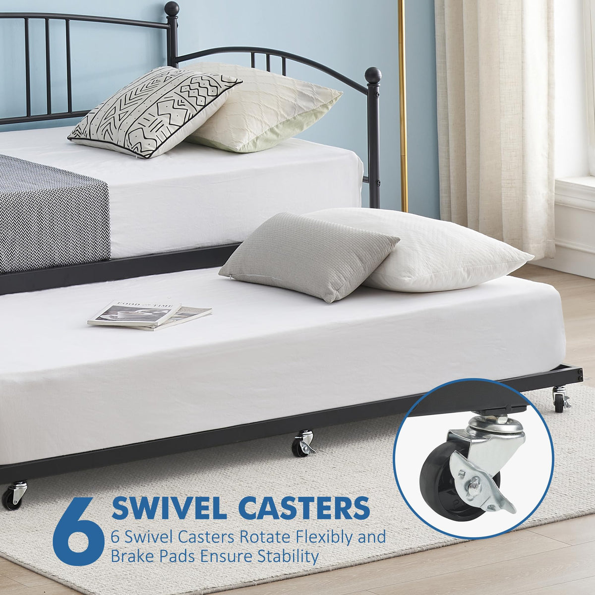Twin Metal Daybed with Trundle L62578