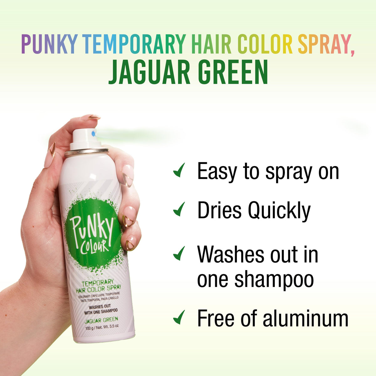 Jaguar Green Temporary Hair Color Spray 3.5 oz D94671