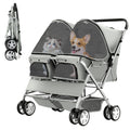 Gray Double Pet Stroller F2996