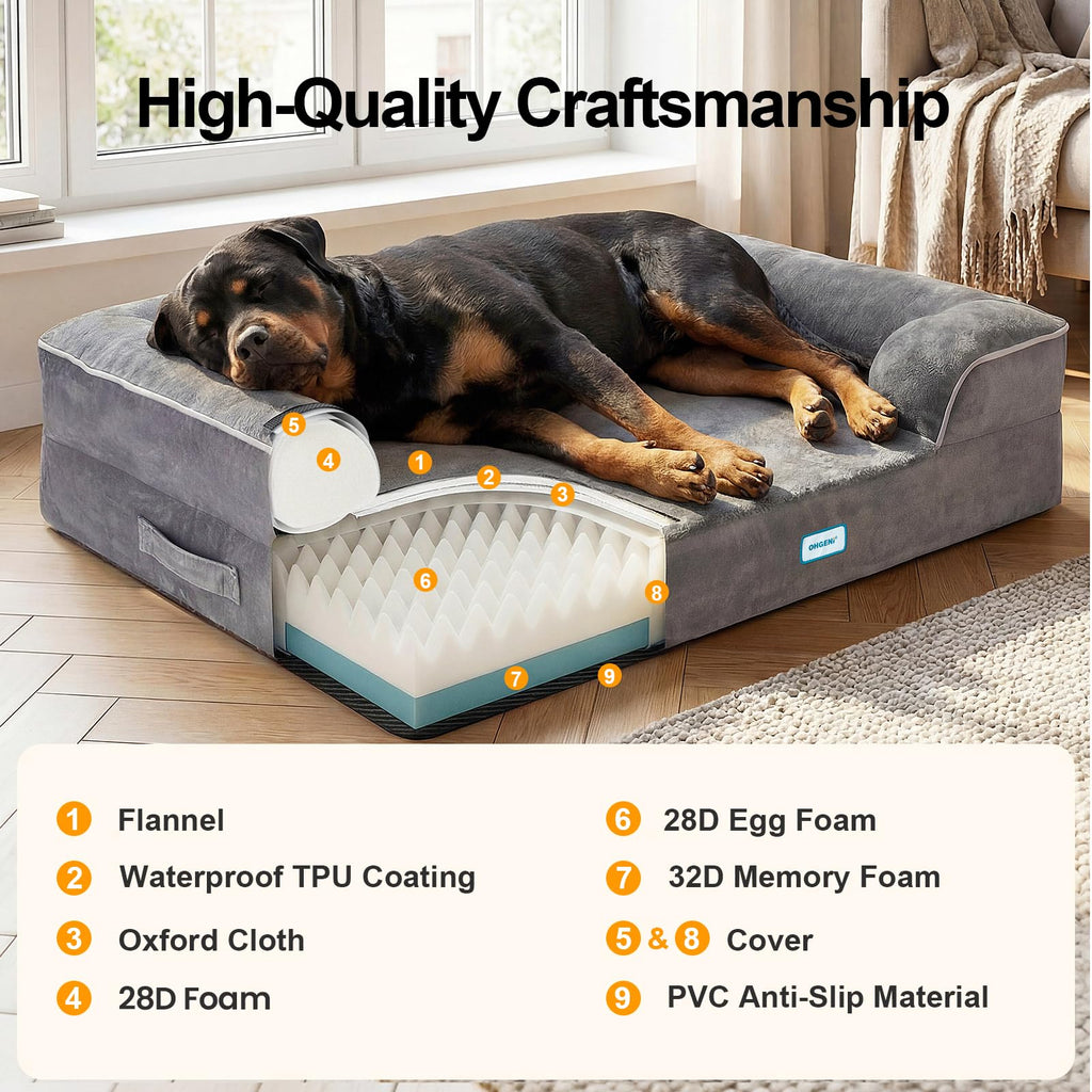 Extra Large Memory Foam Dog Bed V12205