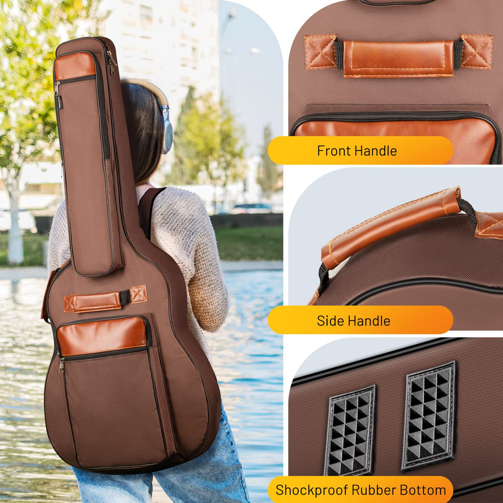 40 41 42 In 6 Pockets Water Resistent Oxford Cloth Padded Guitar Bag O861645