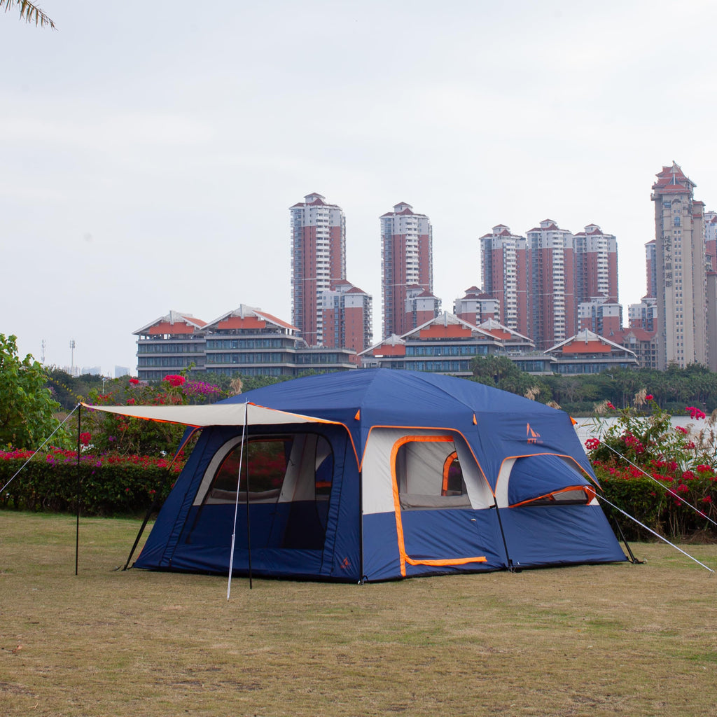 Extra Large 10-12 Person 2 Room Waterproof Double Layer Cabin Tent M163