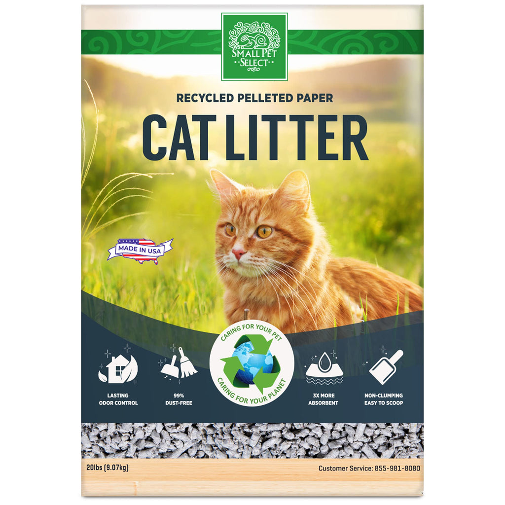 Recycled Paper Cat Litter, Non-Clumping, 20 lb V92430