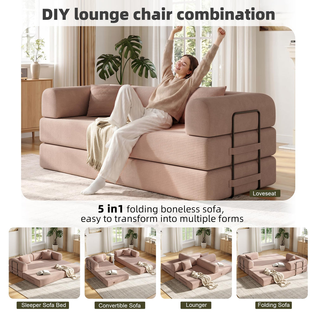 79in Boneless Convertible Futon Sofa Bed Queen B980968