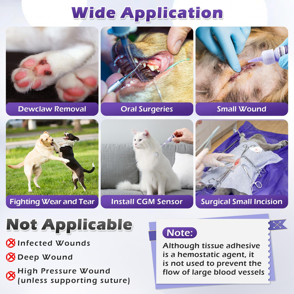 3ml Veterinary Surgical Skin Glue with 10 Applicators Z19207