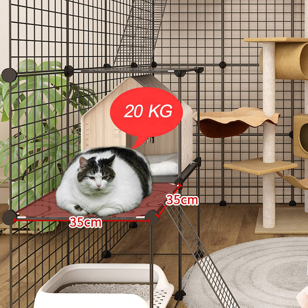 Metal Wire Small Animal Cage 147 * 75 * 110cm E5405