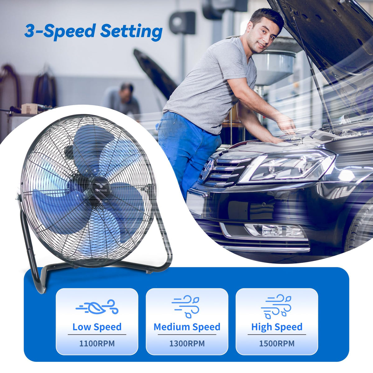 20 Inch High Velocity Industrial Floor Fan P5368
