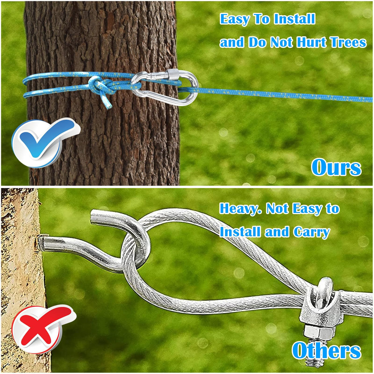 100FT Portable Dog Tie Out Cable for 2 Dogs R4131