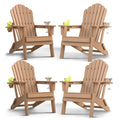 HDPE Adirondack Chair Set of 4 with Cup Holders W9188