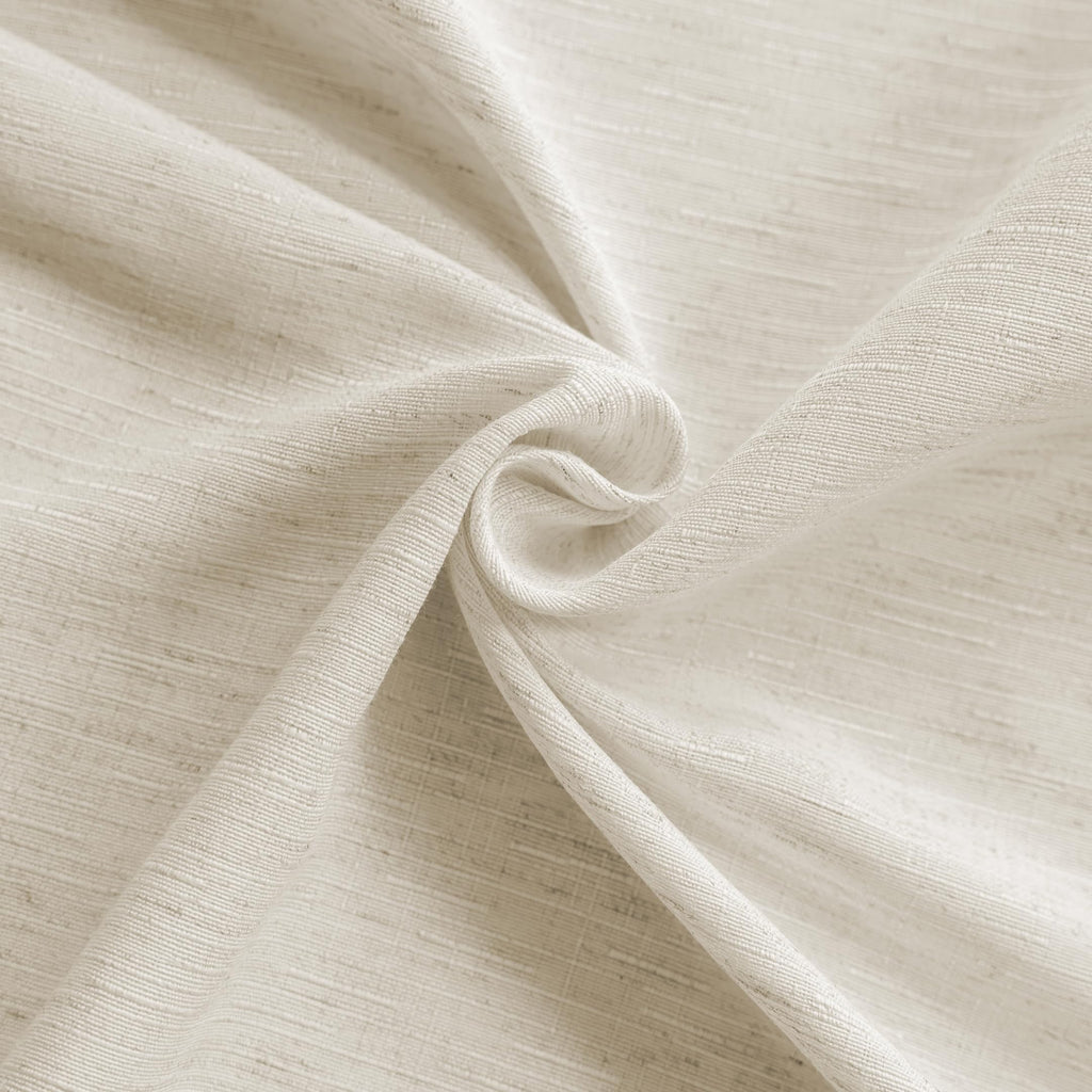 Natural Linen Curtains 90 Inches Long 2 Panels Black Grommets Y48437