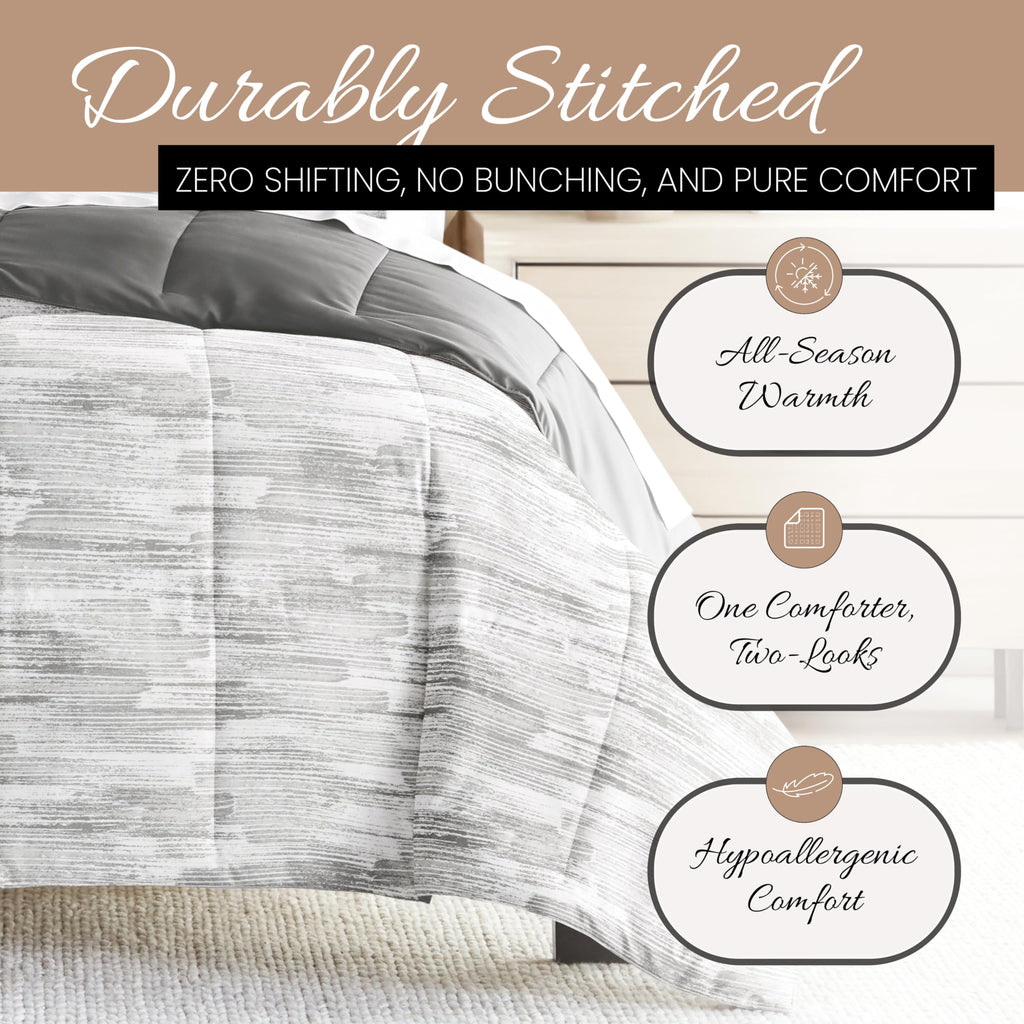 Reversible King Size 3 Piece Comforter Set N5250