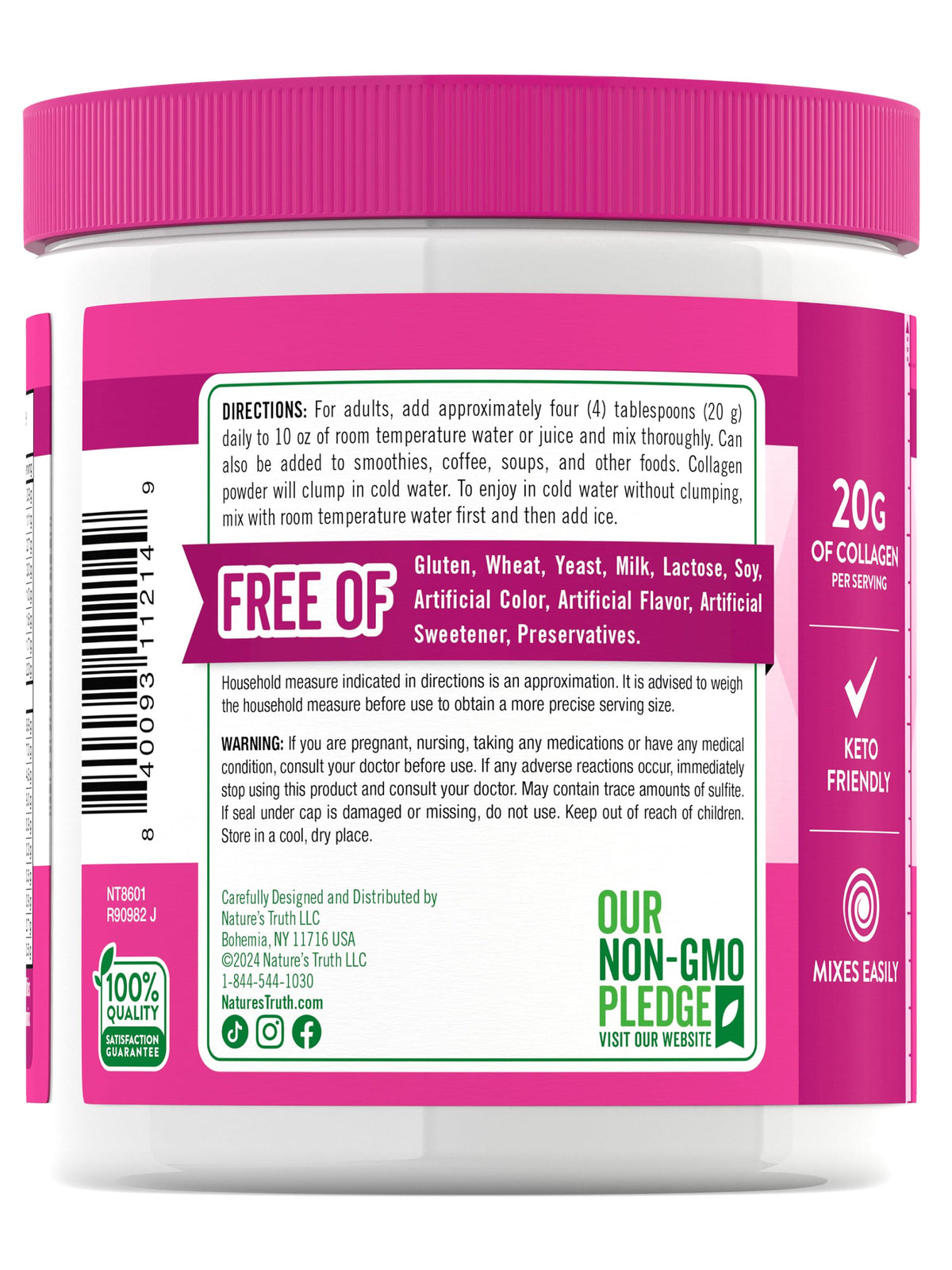 Collagen Powder 7 oz Type I and III Unflavored K27261