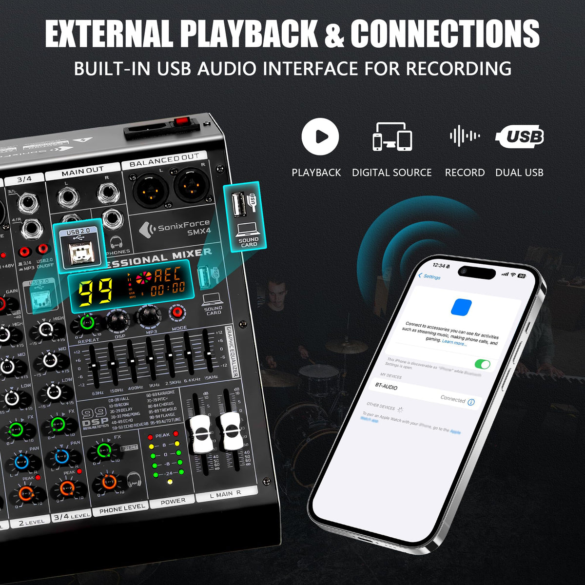 4 Channel Audio Mixer L148