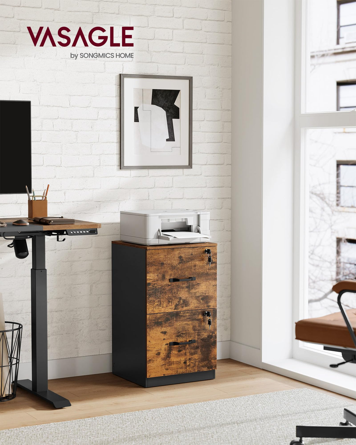 2 Drawer File Cabinet with Locks R340612