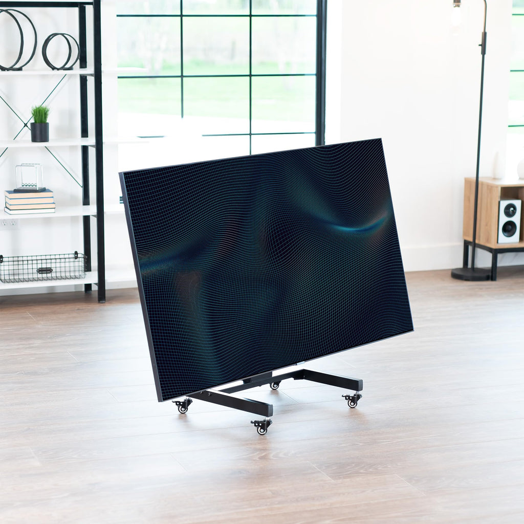 Low Height TV Cart for 32 to 75 inch Screens, Black Z8282