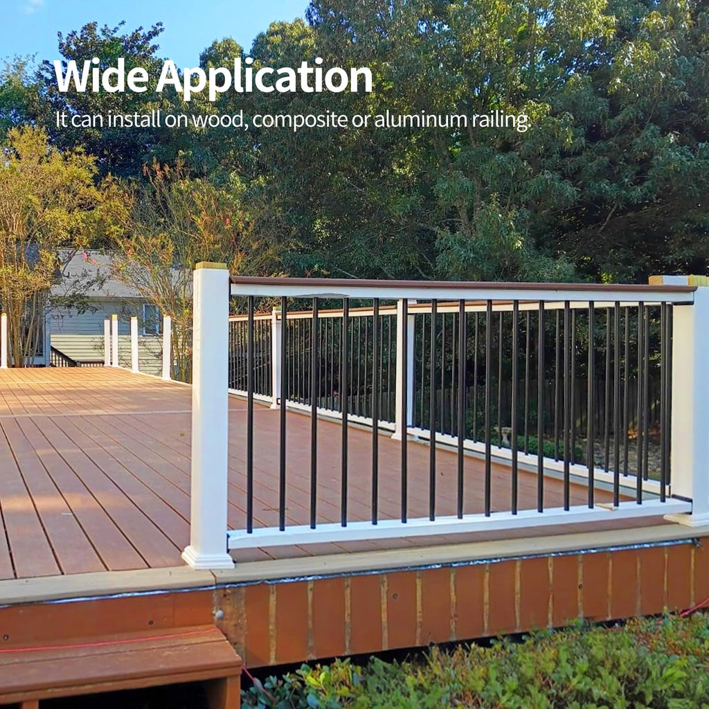 101 Pack 26" x 3/4" Black Round Aluminum Balusters B953322