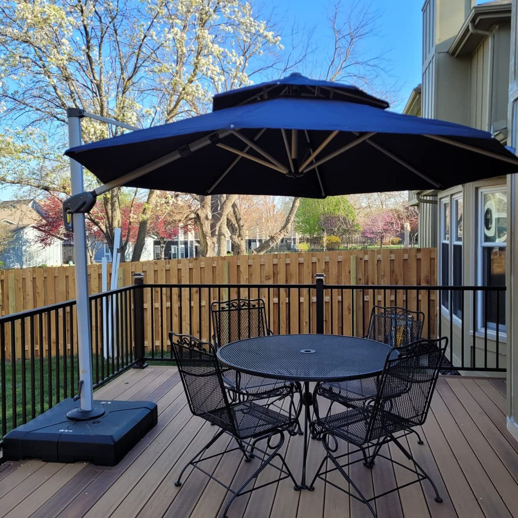 10 FT Navy Blue Cantilever Patio Umbrella I24176