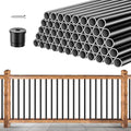 101 Pack 26" x 3/4" Black Round Aluminum Balusters B953322