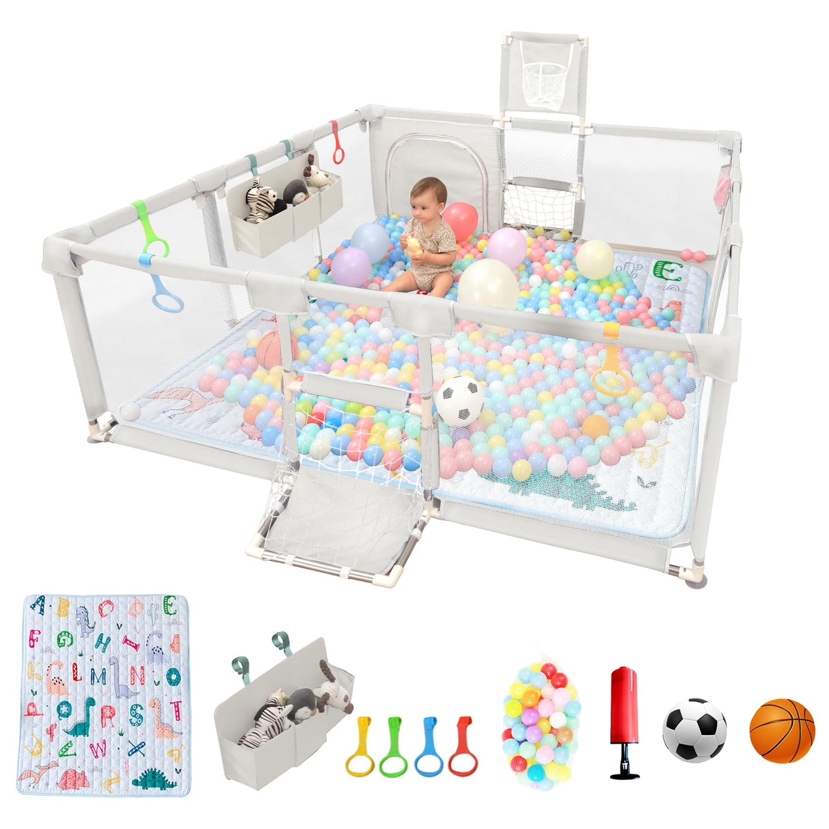 Baby Playpen with Mat 73"x71" R920