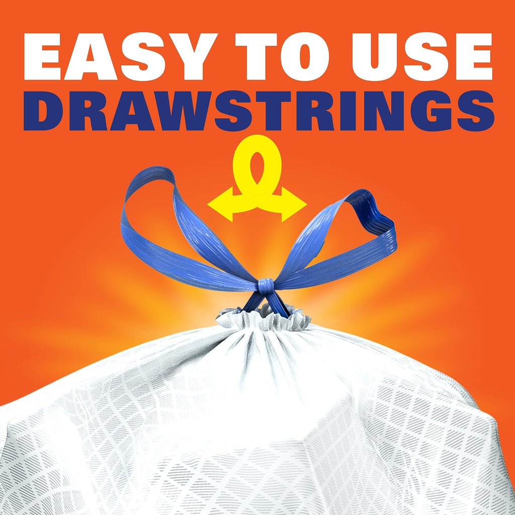 13 Gal White Unscented Kitchen Trash Bags T729087