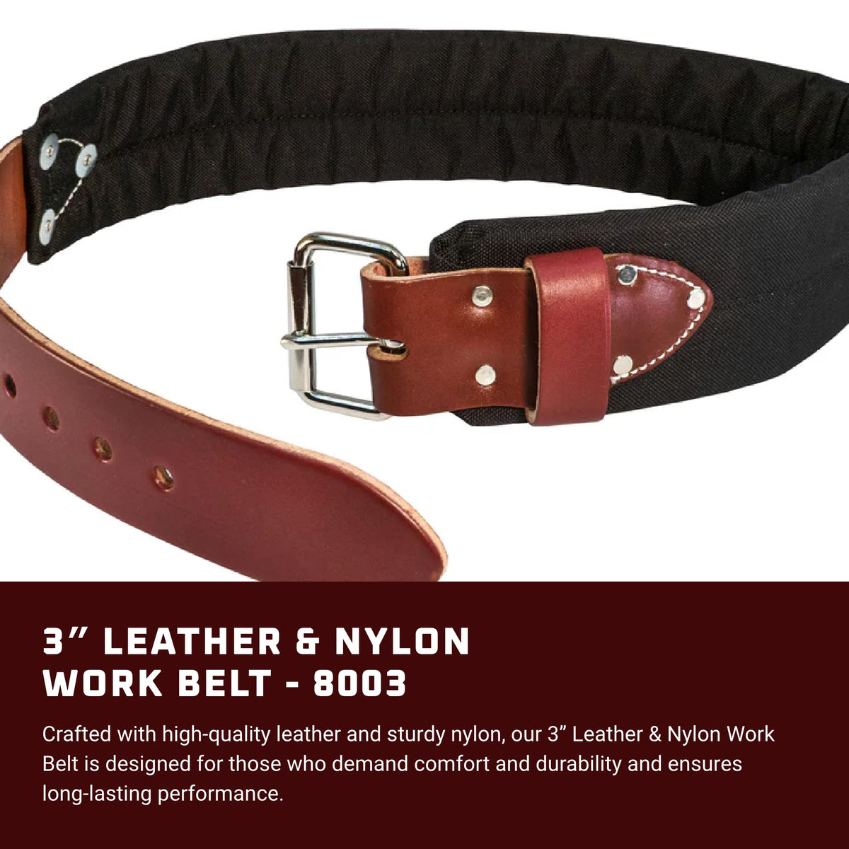 3" Leather & Nylon Tool Belt D6638
