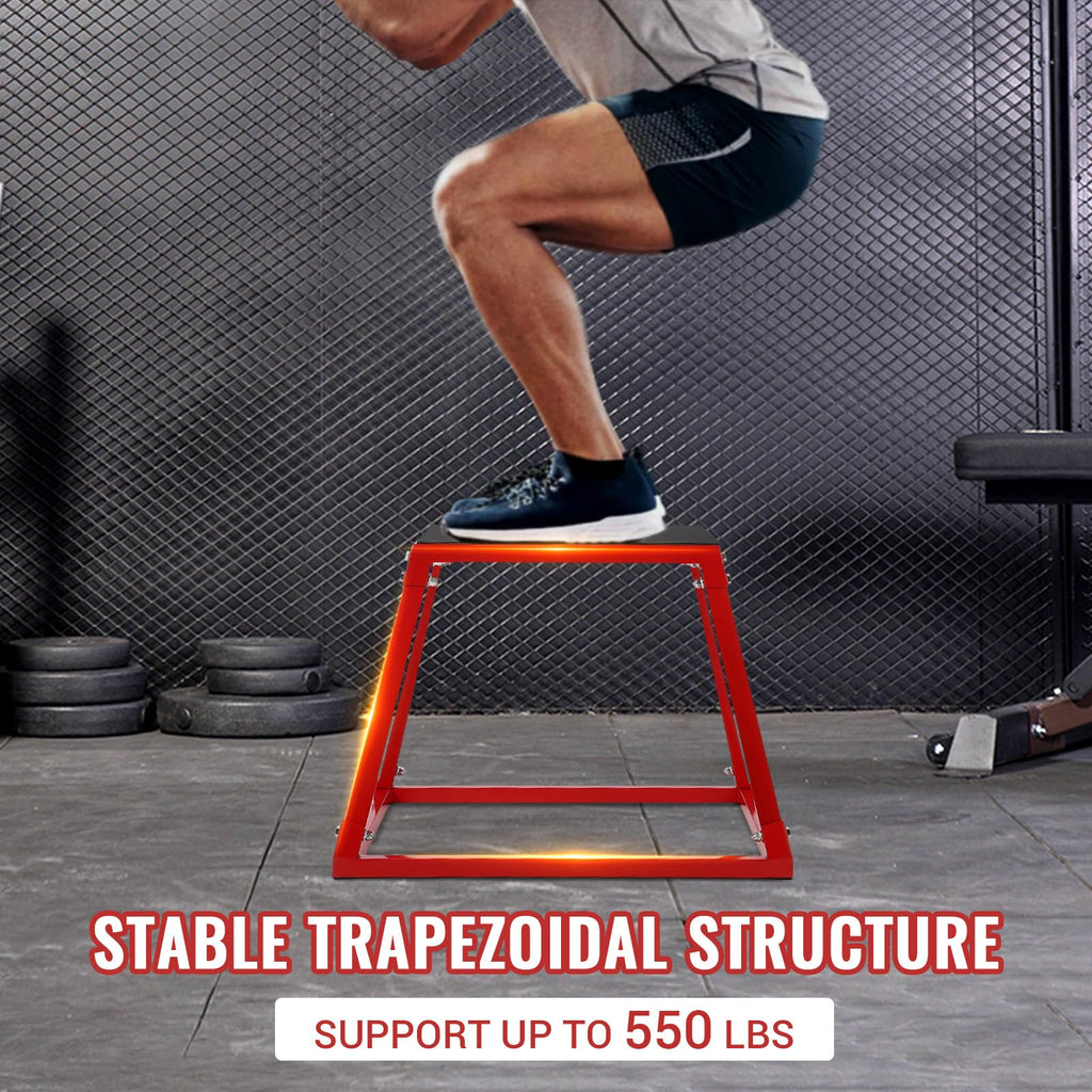 Steel Jump Box Set with Non-Slip Rubber Pad R4781