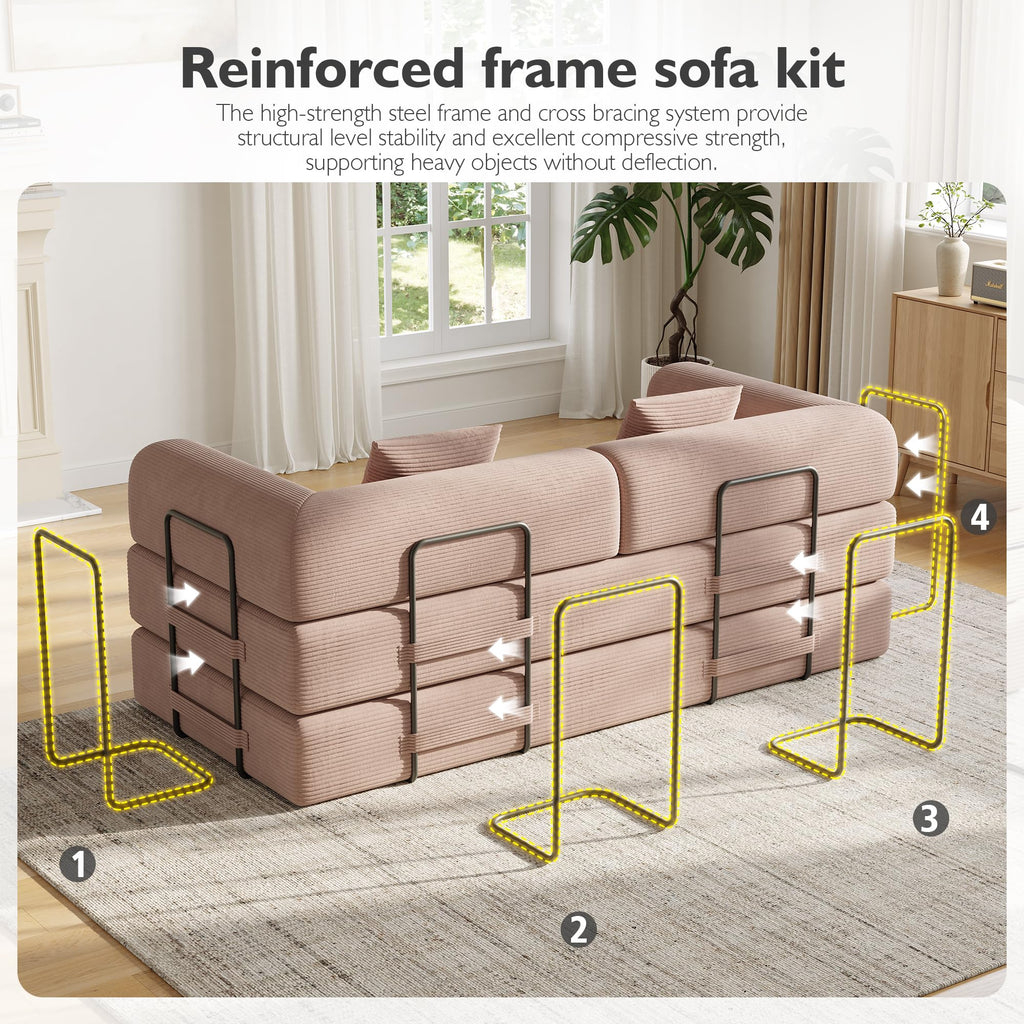 79in Boneless Convertible Futon Sofa Bed Queen B980968