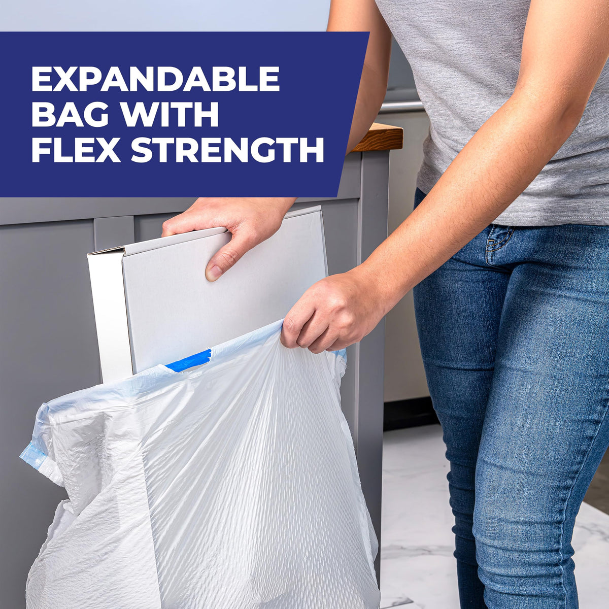 13 Gal White Unscented Kitchen Trash Bags T729087