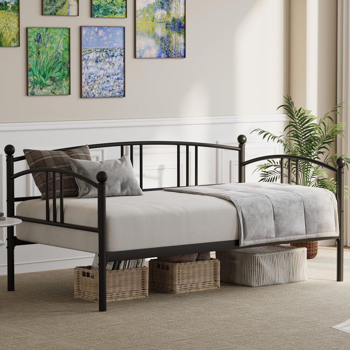 Twin Metal Daybed with Trundle L62578