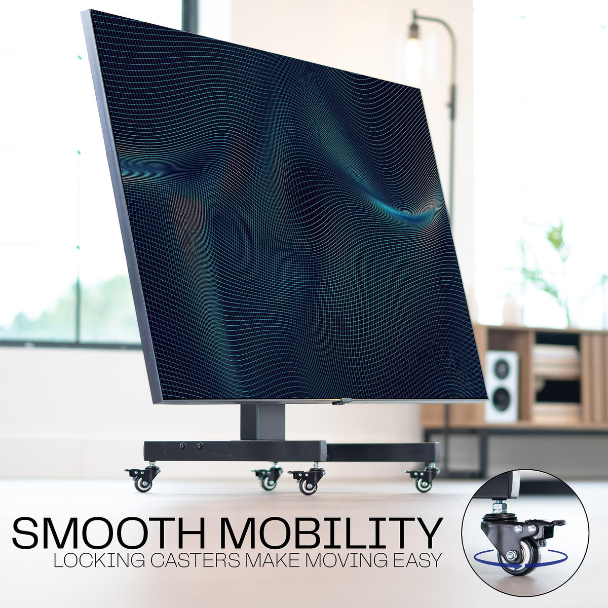 Low Height TV Cart for 32 to 75 inch Screens, Black Z8282