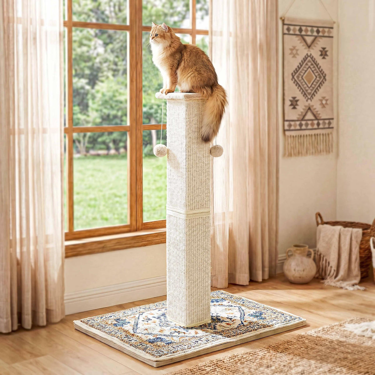 Tall Cat Scratching Post with Carpet Q971135
