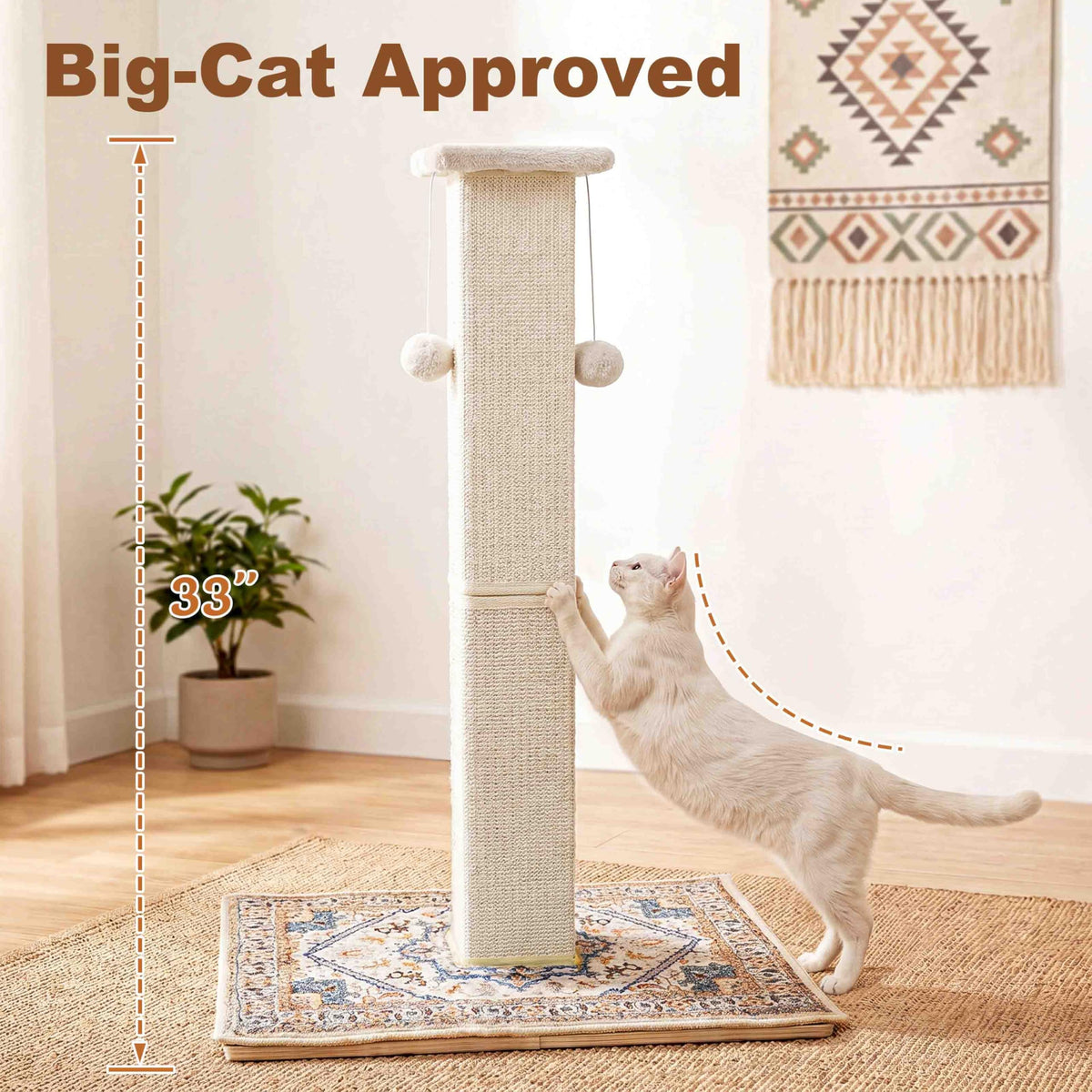 Tall Cat Scratching Post with Carpet Q971135